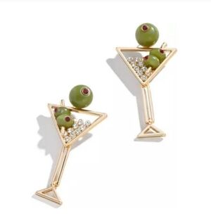 🍸🔹️🫒 Baublebar 🔹️ gorgeous martini crystal dangle earrings